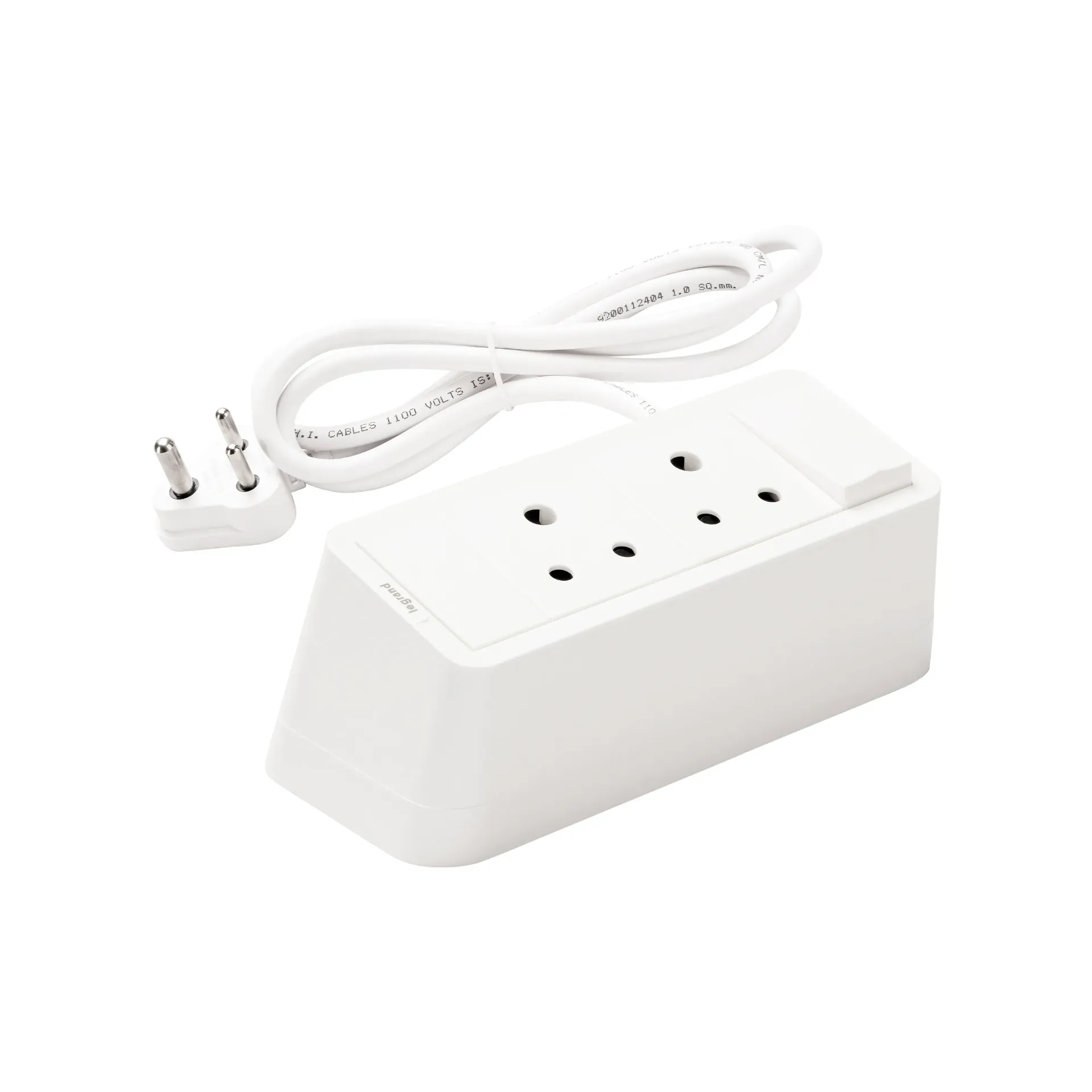 655020- 6M-Desktop Power Center Socket White