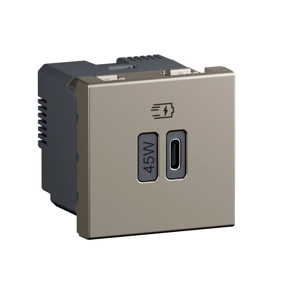 AC3401MT-USB Charger - Power Delivery - 45 Watts - Type C - 2 Module